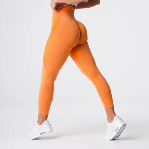 NVGTN Pants - Orange Contour Seamless Leggings NVGTN